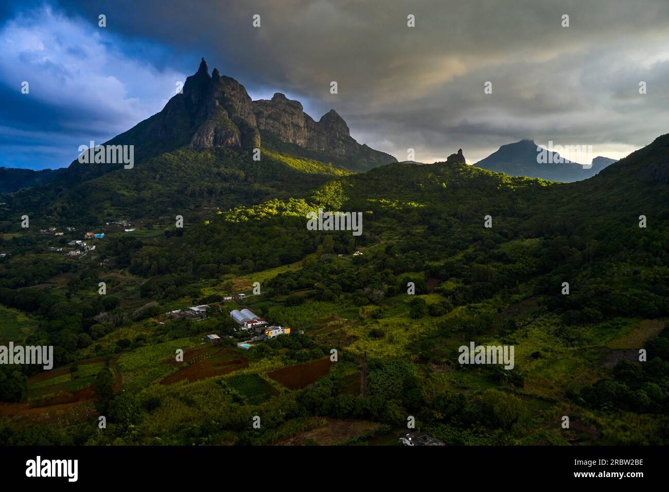 Ile Maurice, quartier de Port-Louis, montagne le pouce Banque D'Images