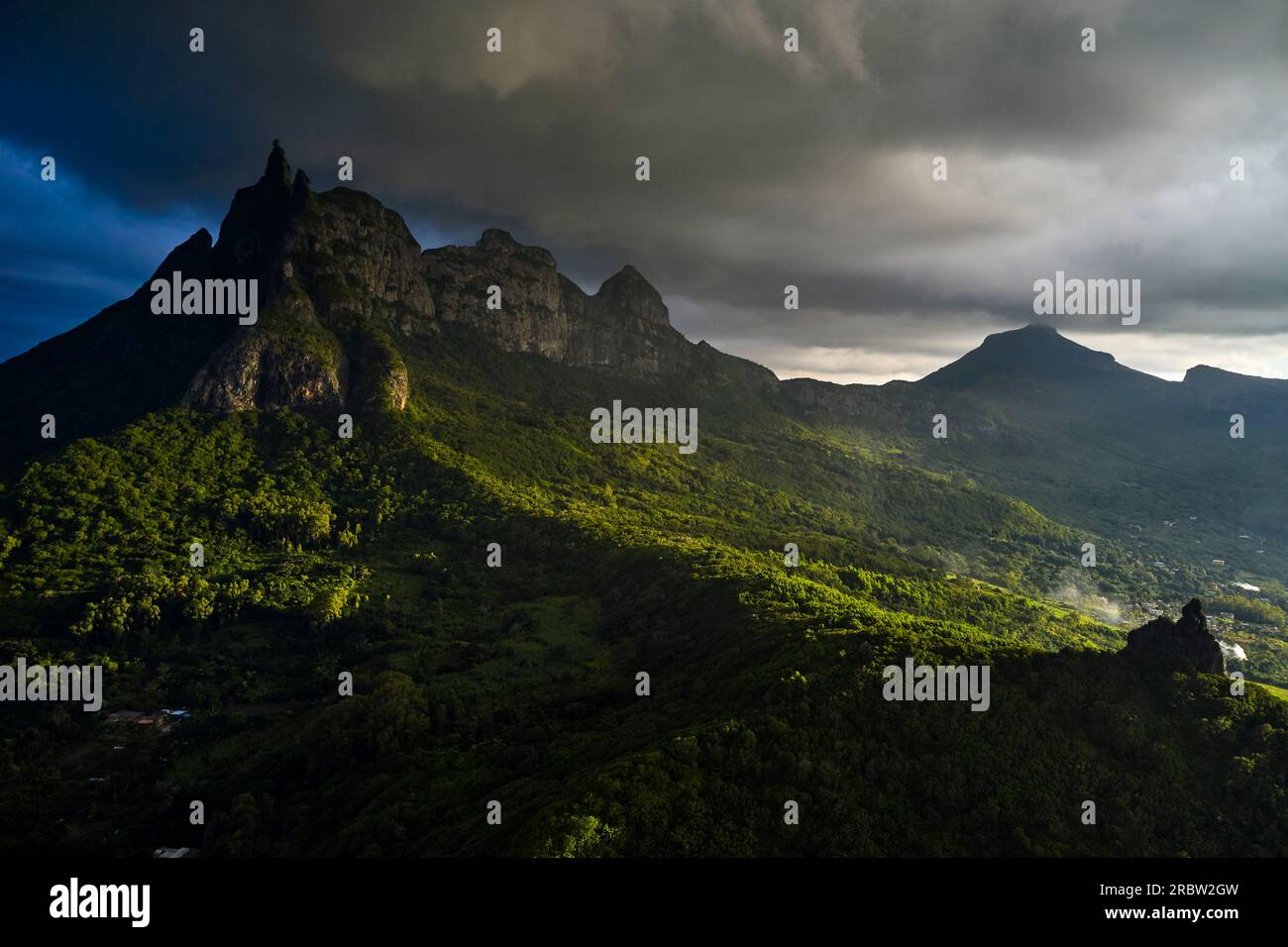 Ile Maurice, quartier de Port-Louis, montagne le pouce Banque D'Images