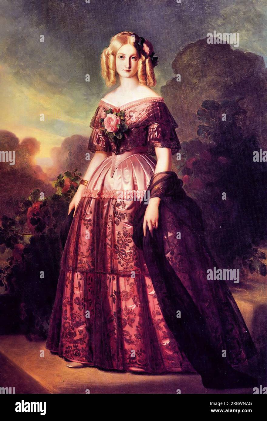 Maria Carolina de Borbó lues Sicílies de Franz Xaver Winterhalter Banque D'Images