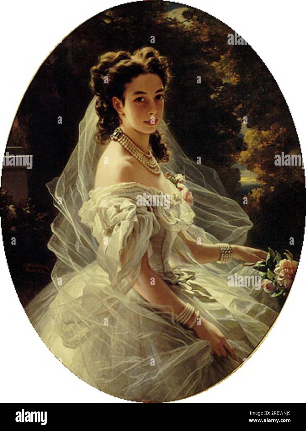 Princesse Pauline de Metternich 1860 de Franz Xaver Winterhalter Banque D'Images