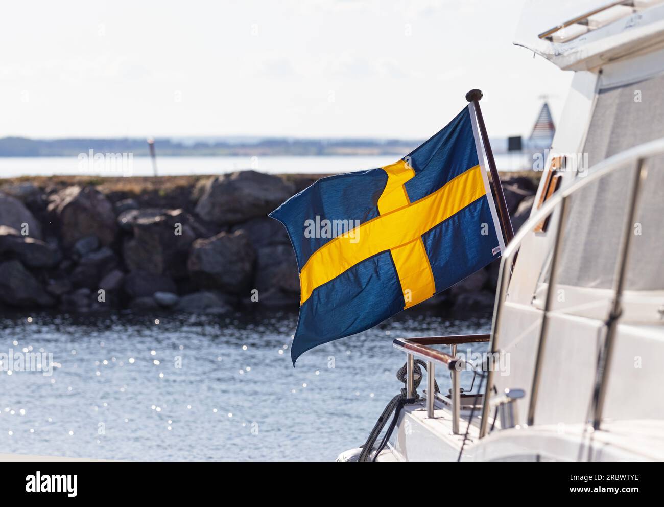 Port de Gränna, Gränna, Suède. Banque D'Images