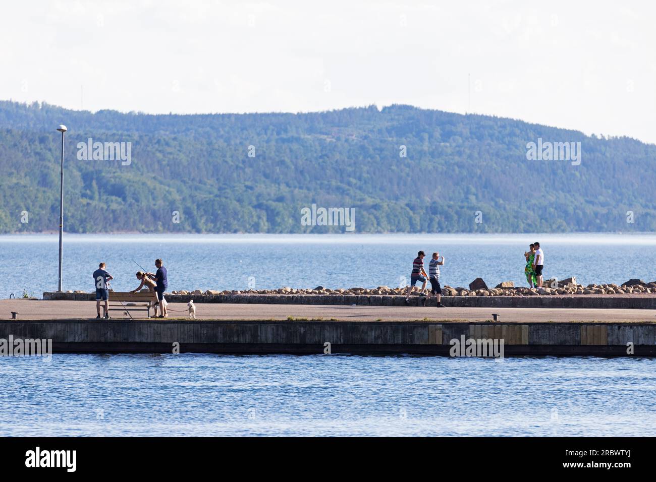 Port de Gränna, Gränna, Suède. Banque D'Images