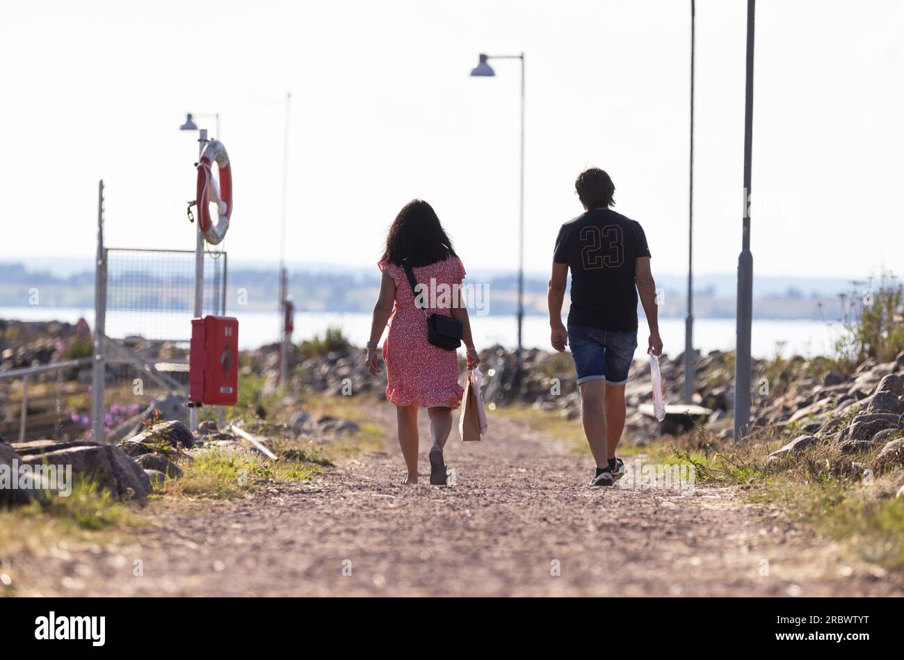 Port de Gränna, Gränna, Suède. Banque D'Images