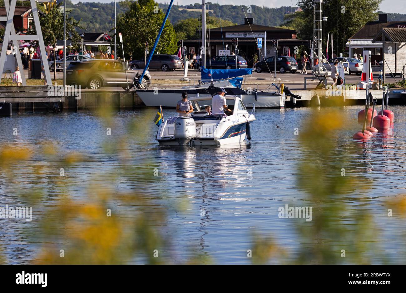 Port de Gränna, Gränna, Suède. Banque D'Images