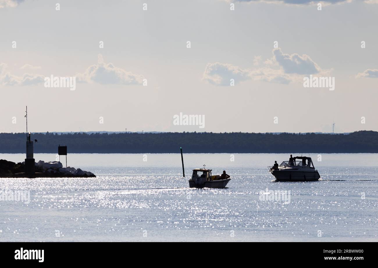 Port de Gränna, Gränna, Suède. Banque D'Images