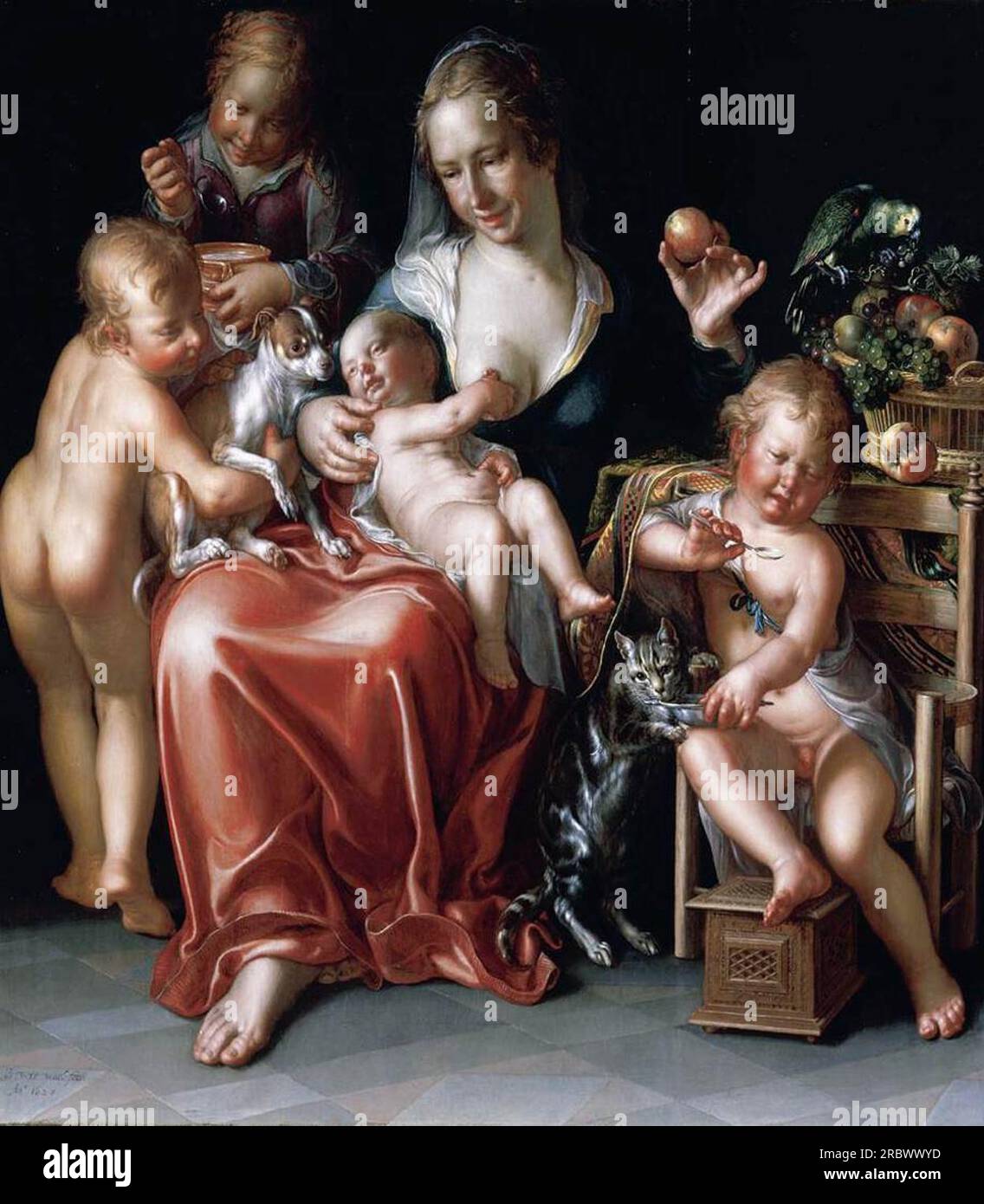 Charité 1627 de Joachim Wtewael Banque D'Images