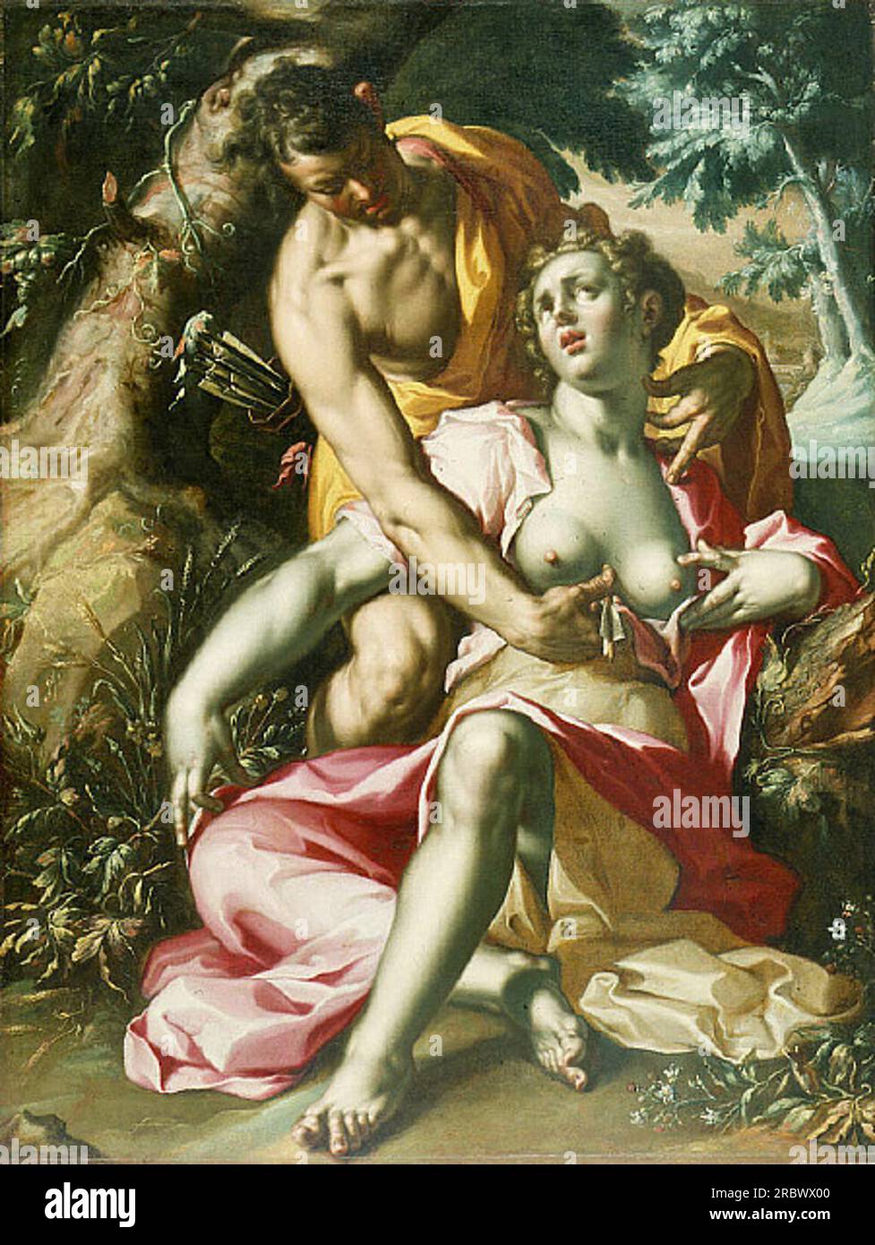 Céphalus et Procris (la mort de Procris) 1600 par Joachim Wtewael Banque D'Images