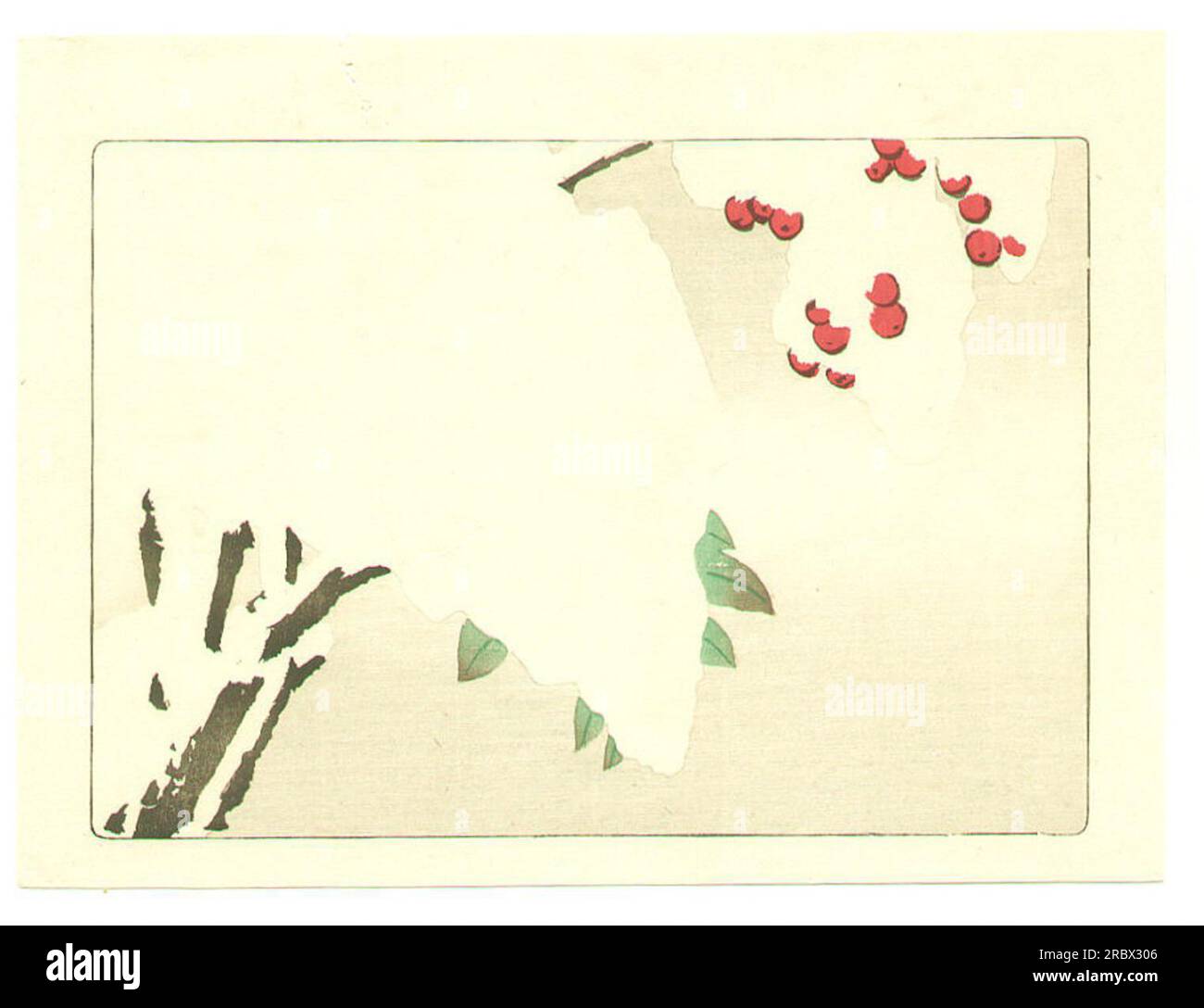 Arbre de Nandin - Hana Kurabe 1890 par Shibata Zeshin Banque D'Images