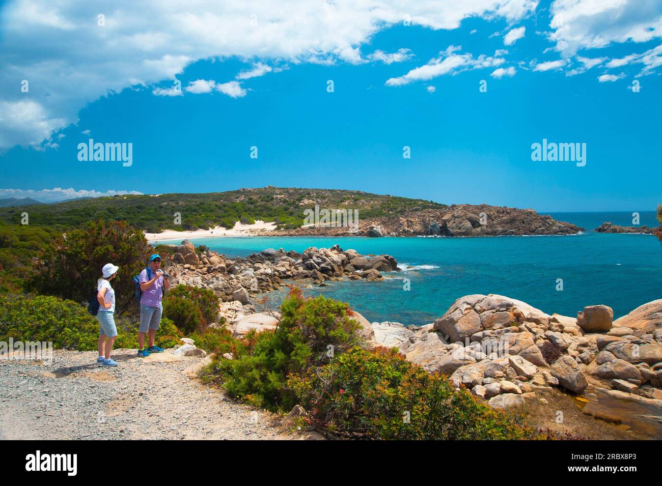 Cala Cipolla, Chia, Domus de Maria, Sardaigne, Italie, Europe Banque D'Images