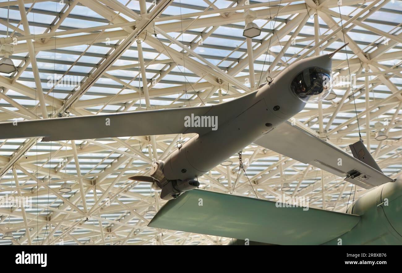 Boeing Insitu ScanEagle drone sans pilote suspendu dans le Musée de vol Tukwila Seattle Washington State USA Banque D'Images