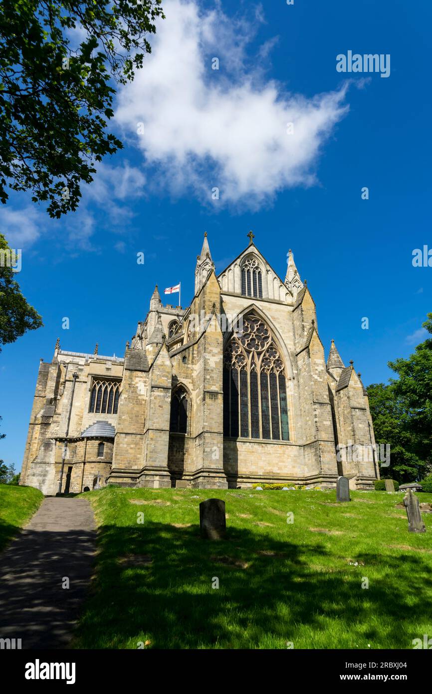 East End Ripon Cathedral, Ripon City, North Yorkshire, Angleterre, Royaume-Uni Banque D'Images