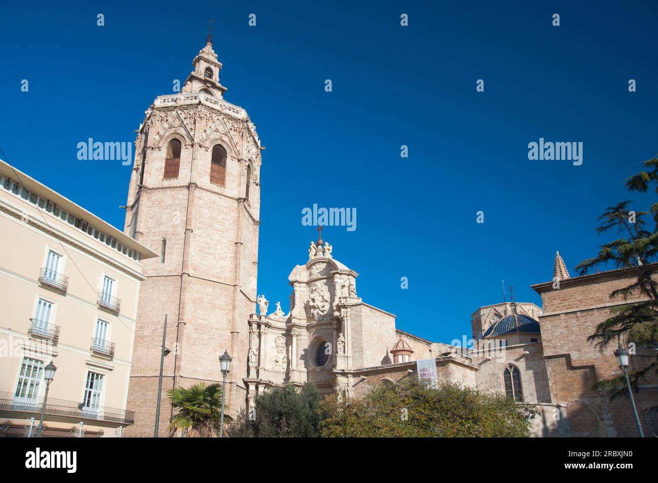 Cathédrale, Plaça de la Reina, Valence, Espagne, Europe Banque D'Images