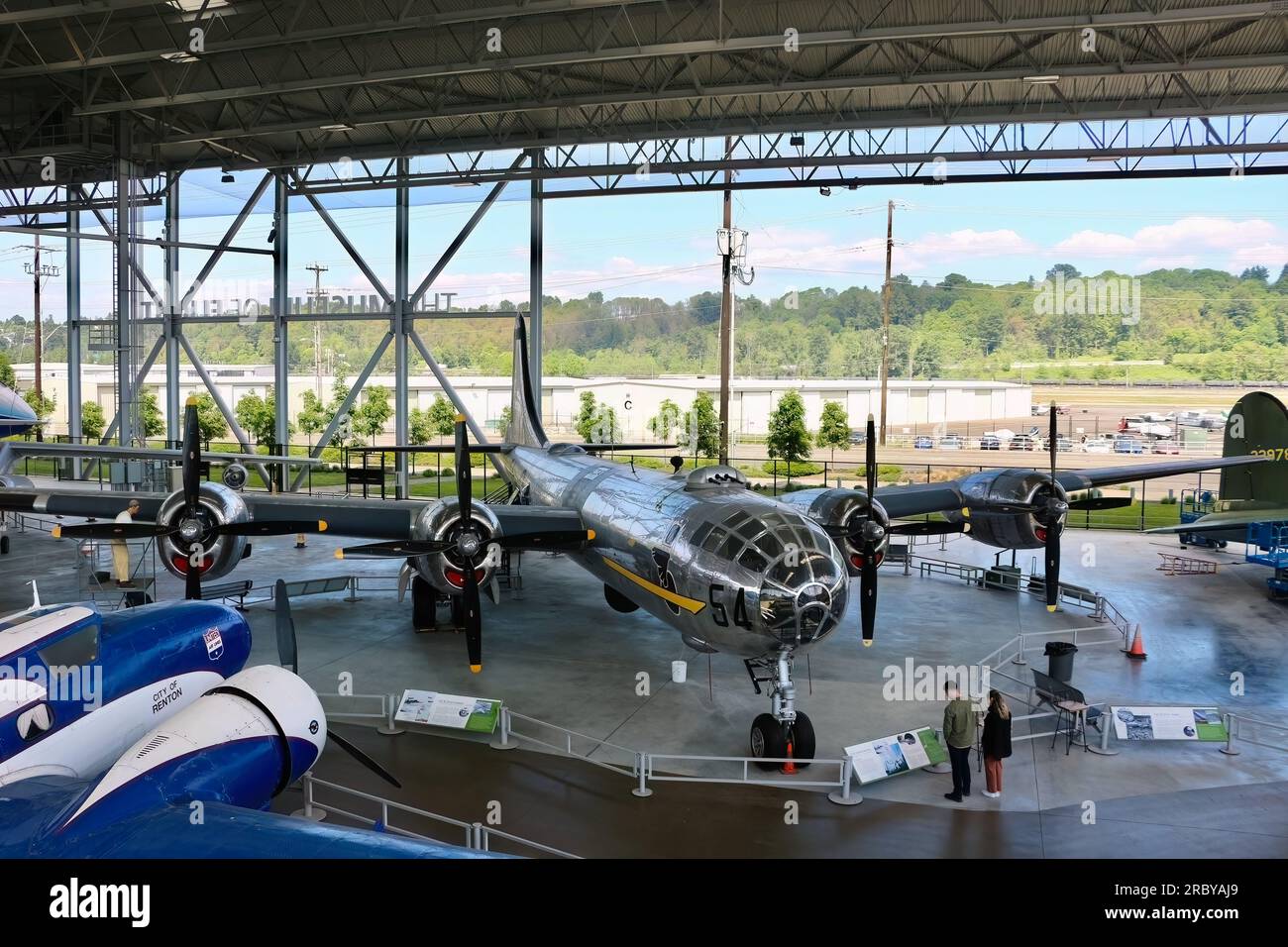 USAF Boeing B-29 Superfortress T-Square 54 WW2 Musée du vol Seattle Washington State USA Banque D'Images