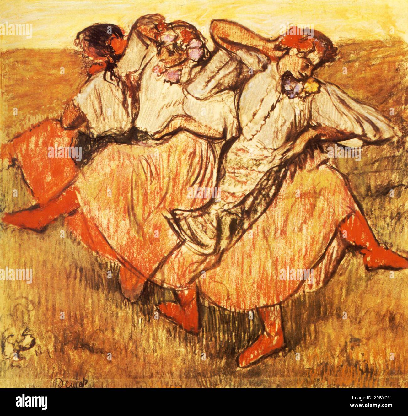 Trois danseurs ukrainiens 1895 par Edgar Degas Banque D'Images