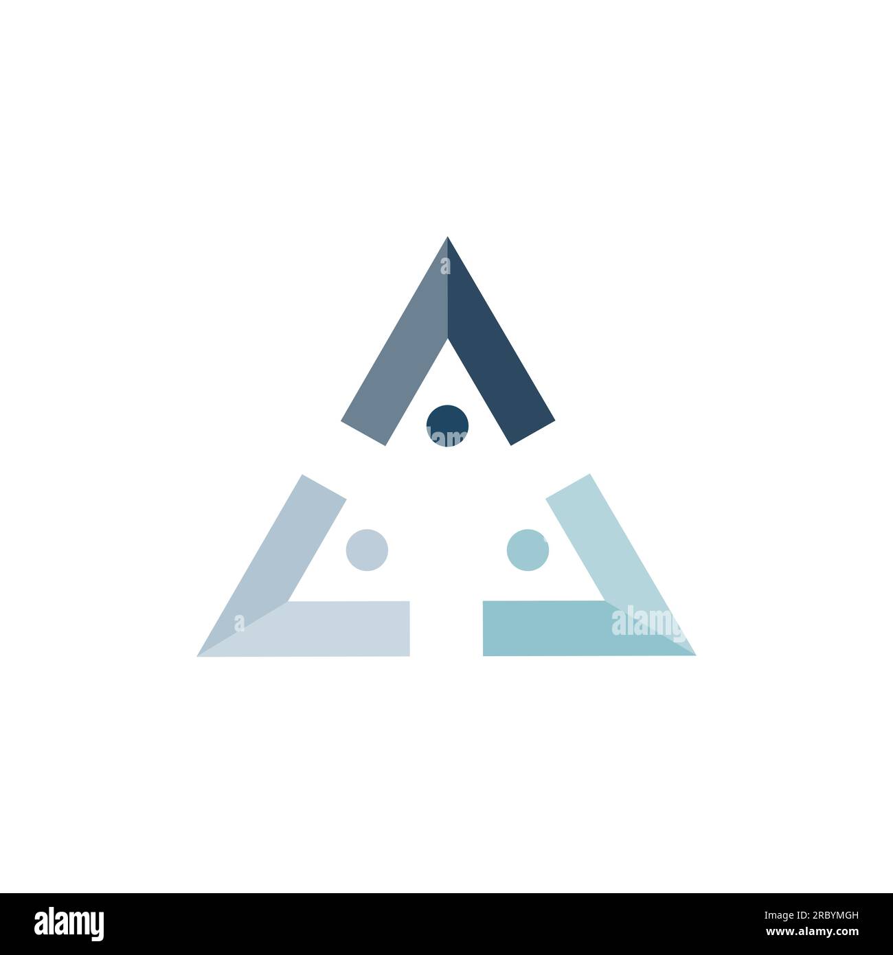 Concept de design de logo triangle abstrait. Forme géométrique, Triangle, trois, logo, concept de conception, Symbole créatif, haute qualité, icône, vecteur et Illustr Illustration de Vecteur