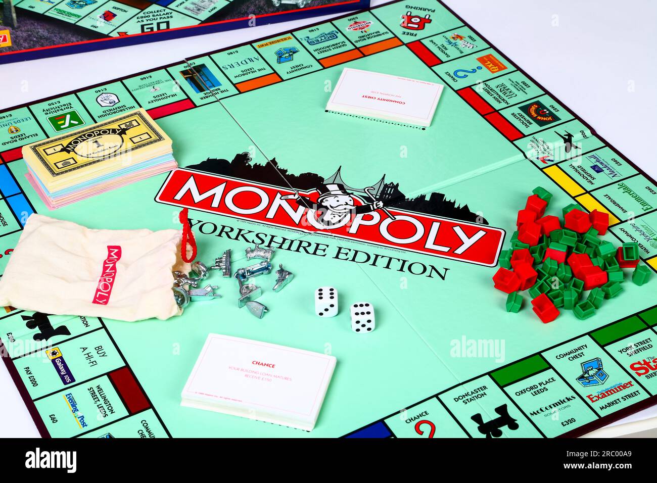 Jeu de société Yorkshire Monopoly Edition à collectionner Banque D'Images