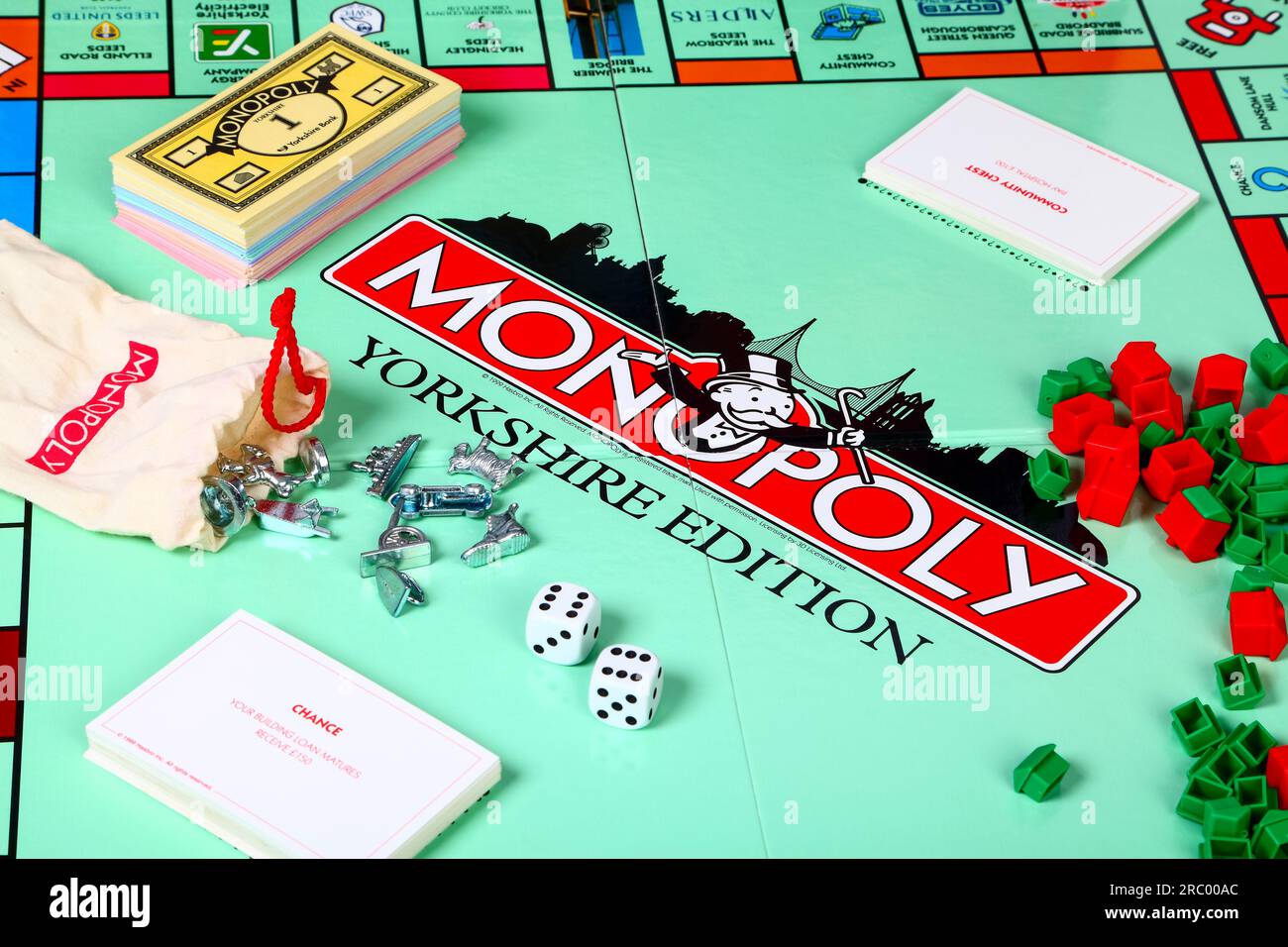 Jeu de société Yorkshire Monopoly Edition à collectionner Banque D'Images