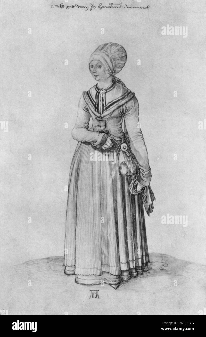 Nuremberg Femme en robe de maison 1501 par Albrecht durer Banque D'Images