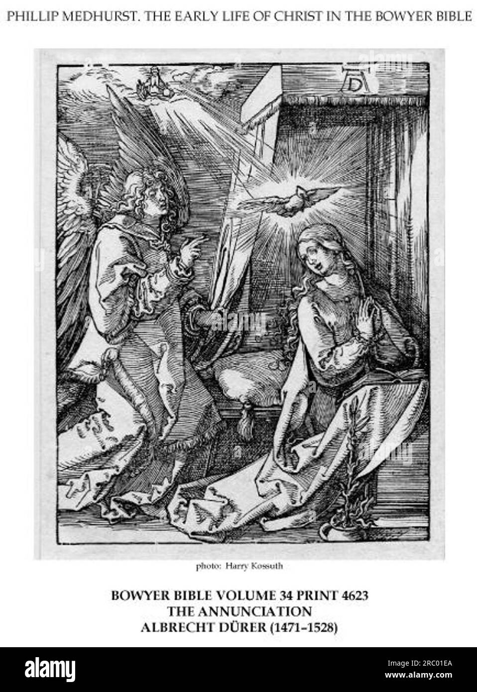 Sur la gauche, l'archange Gabriel s'approche de la Vierge Marie priante dans sa chambre à coucher 1510 d'Albrecht durer Banque D'Images Sur la gauche, l'archange Gabriel s'approche de la Vierge Marie priante dans sa chambre à coucher 1510 d'Albrecht durer Banque D'Images