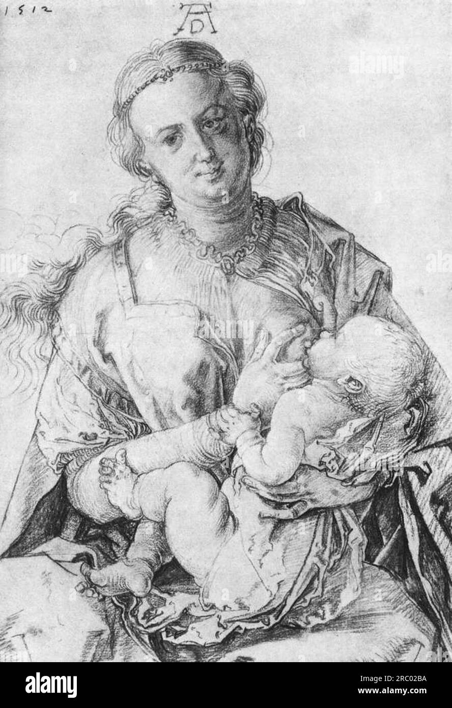 Vierge Marie succion de l'enfant Christ 1512 par Albrecht durer Banque D'Images