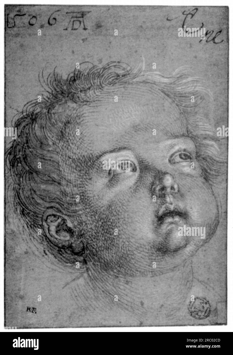 Tête d'enfant 1506 par Albrecht durer Banque D'Images