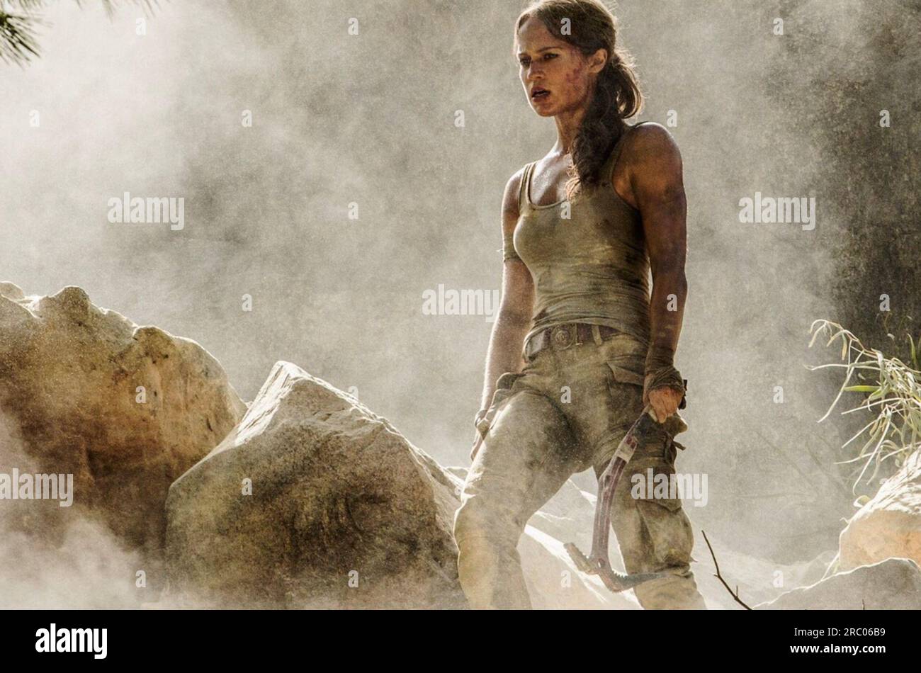 LARA CROFT : TOMB RAIDER 2001 Paramount Pictures film avec Angelina Jolie Banque D'Images