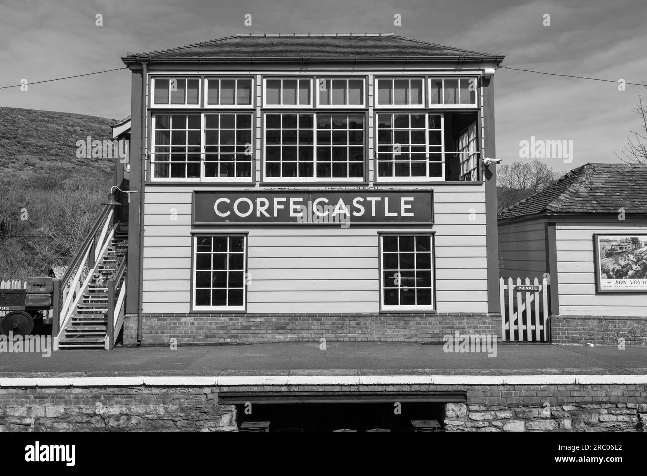 Corfe.Dorset.Royaume-Uni.17 avril 2023.photo de la gare de Corfe Castle dans le Dorset Banque D'Images Corfe.Dorset.Royaume-Uni.17 avril 2023.photo de la gare de Corfe Castle dans le Dorset Banque D'Images