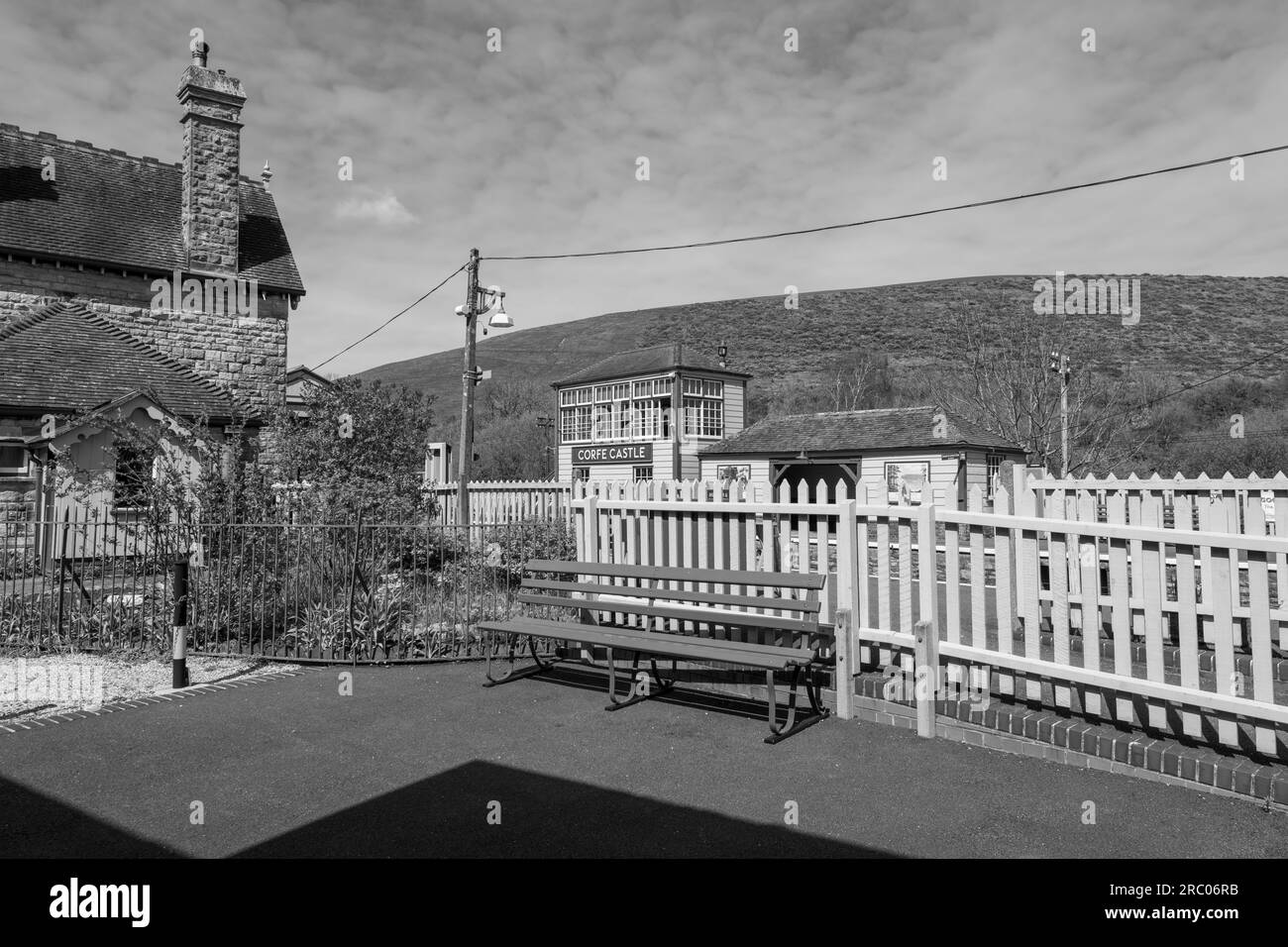 Corfe.Dorset.Royaume-Uni.17 avril 2023.photo de la gare de Corfe Castle dans le Dorset Banque D'Images Corfe.Dorset.Royaume-Uni.17 avril 2023.photo de la gare de Corfe Castle dans le Dorset Banque D'Images