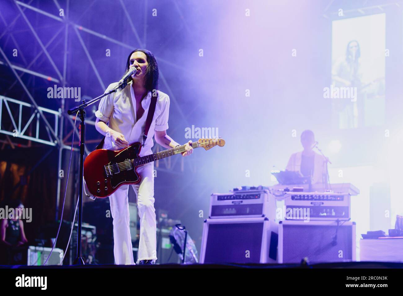 Le groupe anglais placebo perfor vit à Turin, pendant le Stupinigi Sonic Park 2023 Banque D'Images