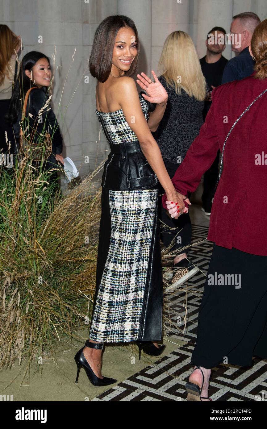 Angleterre, Grande-Bretagne, le 11 juillet 2023. Zoe Saldana pose lors de l'événement de lancement européen 'Special Ops : Lionesss' à la Tate Britain à Londres, Angleterre, Grande-Bretagne, le 11 juillet 2023. Banque D'Images