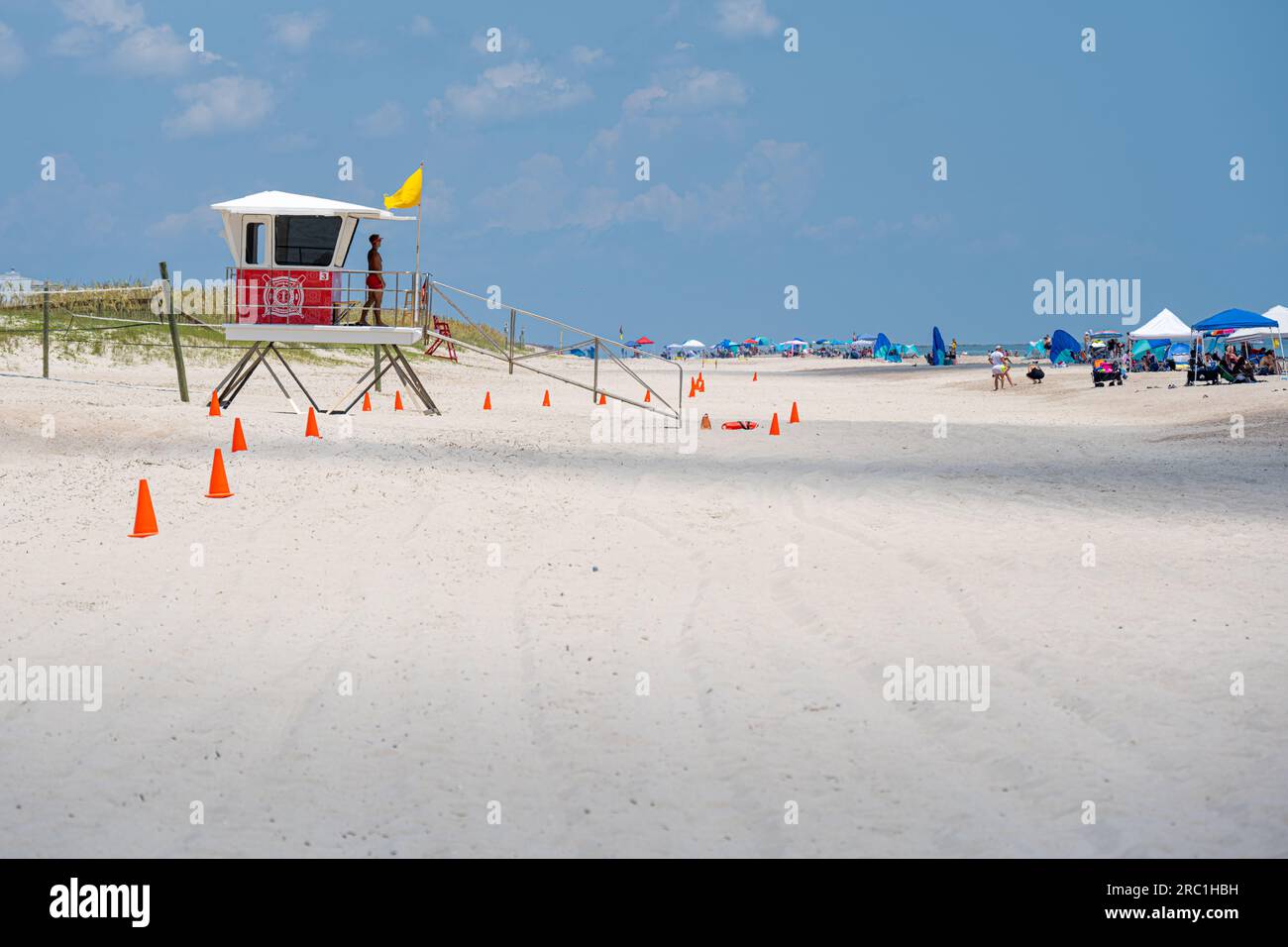 Main Beach Park un jour d'été à Fernandina Beach, Floride. (ÉTATS-UNIS) Banque D'Images
