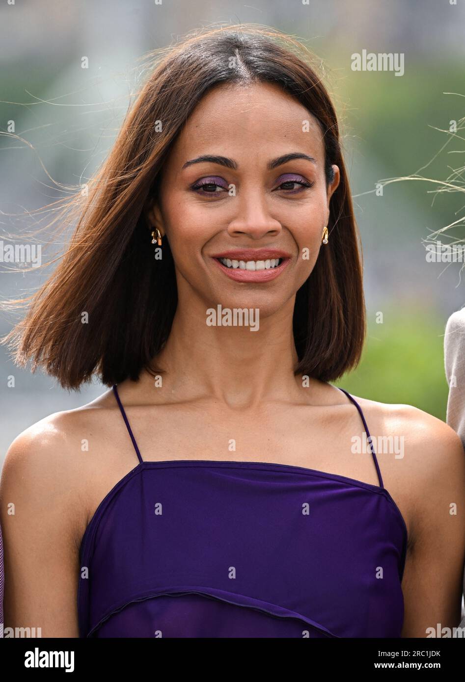 Londres, Royaume-Uni. 11 juillet 2023. Zoe Saldana au Special Ops : Lioness Photocall à Londres, Royaume-Uni, le 11 juillet 2023. Photo Stuart Hardy/ABACAPRESS.COM crédit : Abaca Press/Alamy Live News Banque D'Images