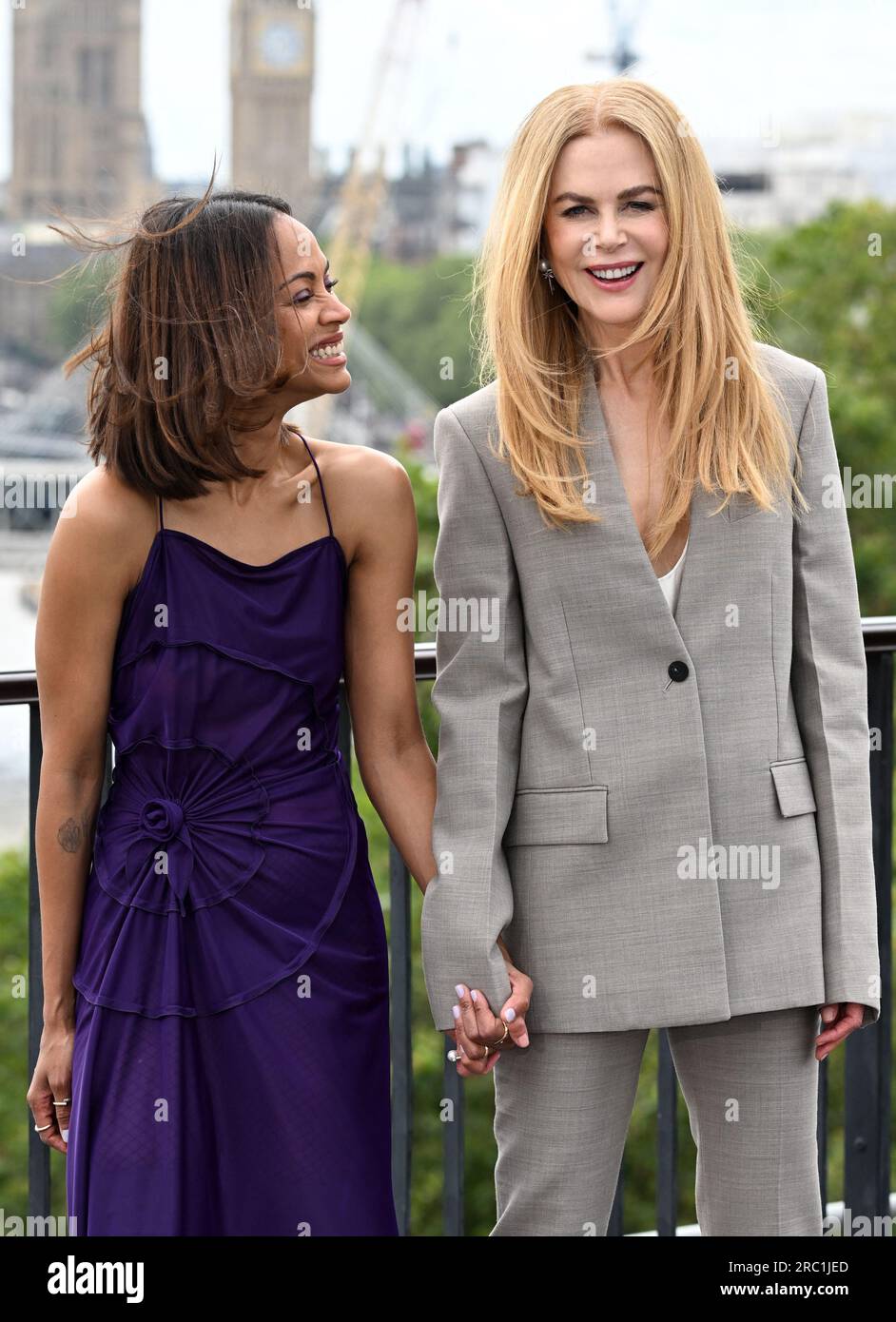 Londres, Royaume-Uni. 11 juillet 2023. Zoe Saldana et Nicole Kidman au Special Ops : Lioness Photocall à Londres, Royaume-Uni, le 11 juillet 2023. Photo Stuart Hardy/ABACAPRESS.COM crédit : Abaca Press/Alamy Live News Banque D'Images