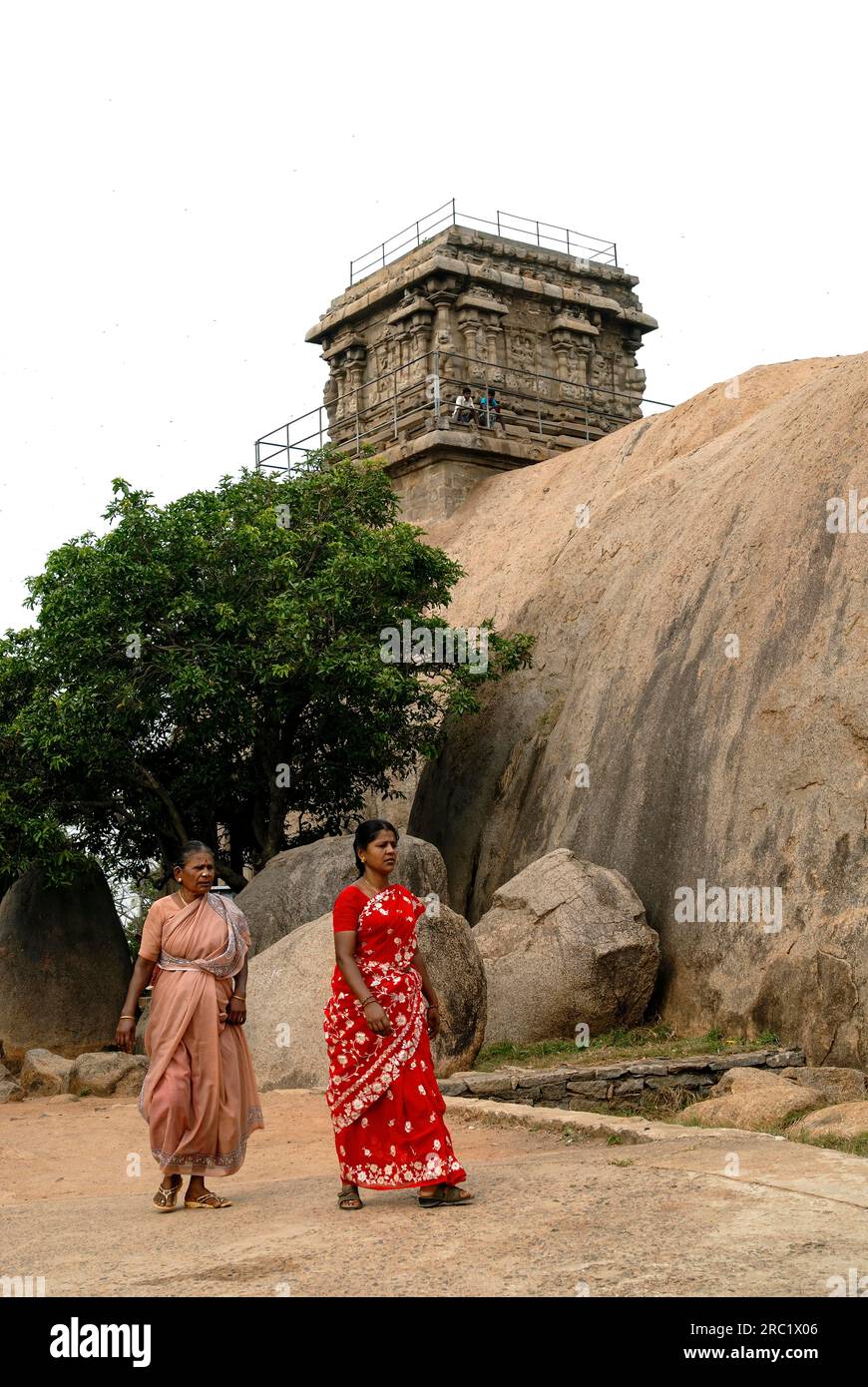 Olakkanatha temple ancienne maison de lumière à Mahabalipuram Mamallapuram près de Chennai, Tamil Nadu, Inde du Sud, Inde, Asie. Site du patrimoine mondial de l'UNESCO Banque D'Images