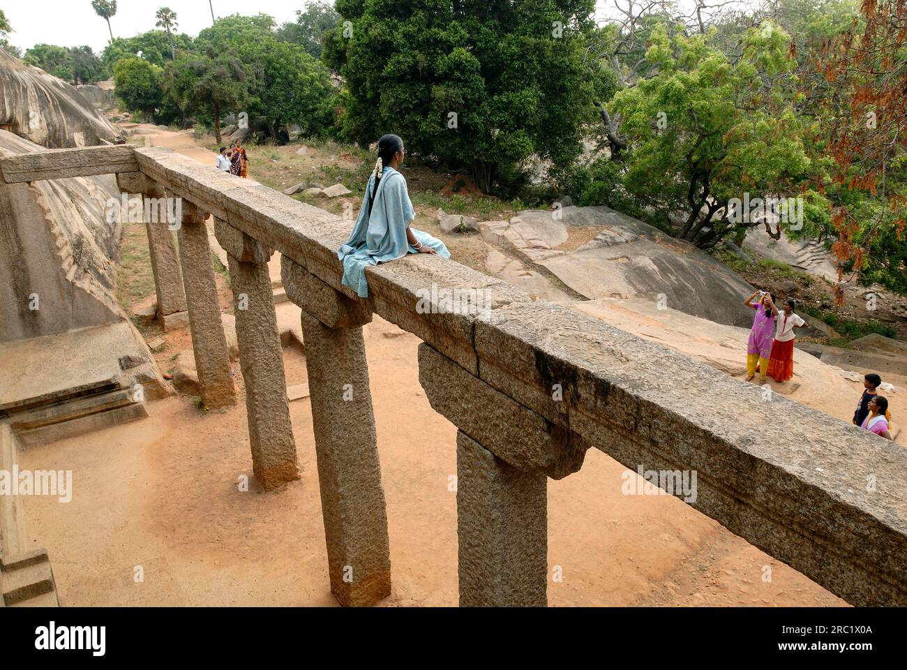Ramanuja Mandapam à Mahabalipuram Mamallapuram près de Chennai, Tamil Nadu, Inde du Sud, Inde, Asie. Site du patrimoine mondial de l'UNESCO Banque D'Images