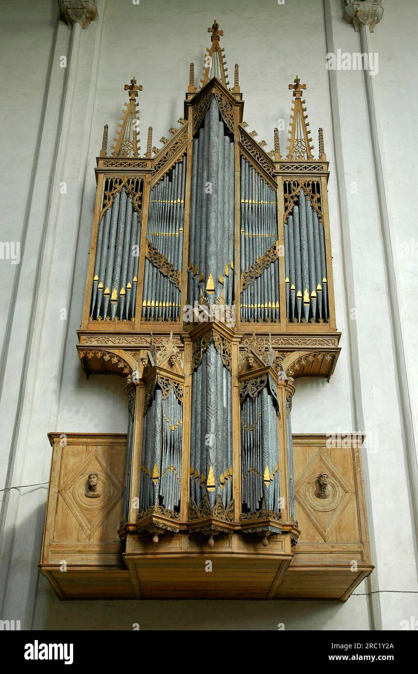 Orgue, église Lange Jan, Middelburg, péninsule de Walcheren, Zélande, Pays-Bas, Zélande, orgue d'église Banque D'Images