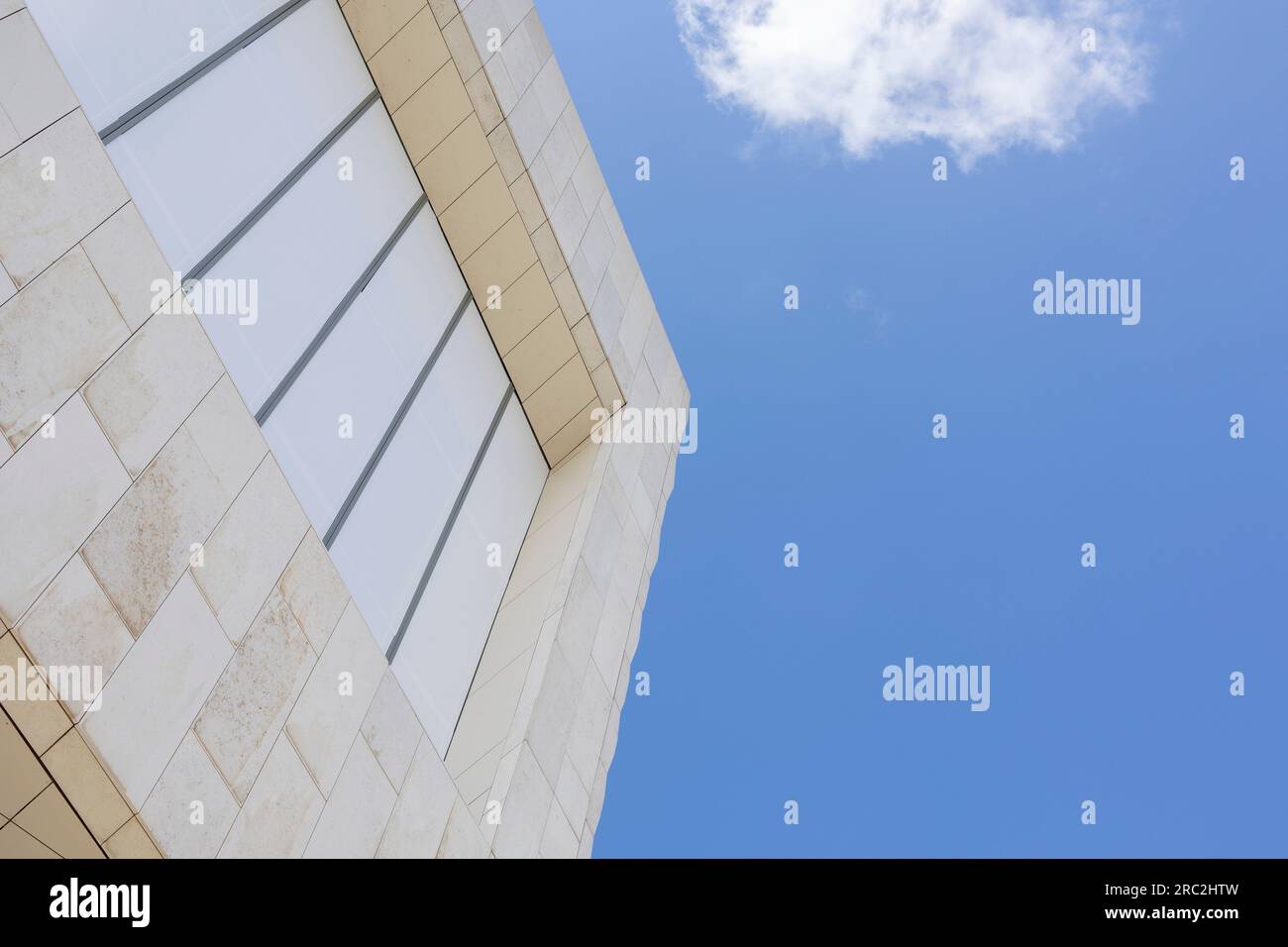Vue abstraite du Musée de Liverpool, un autre bâtiment célèbre de la ville, dont le but est de raconter l'histoire de Liverpool, Banque D'Images