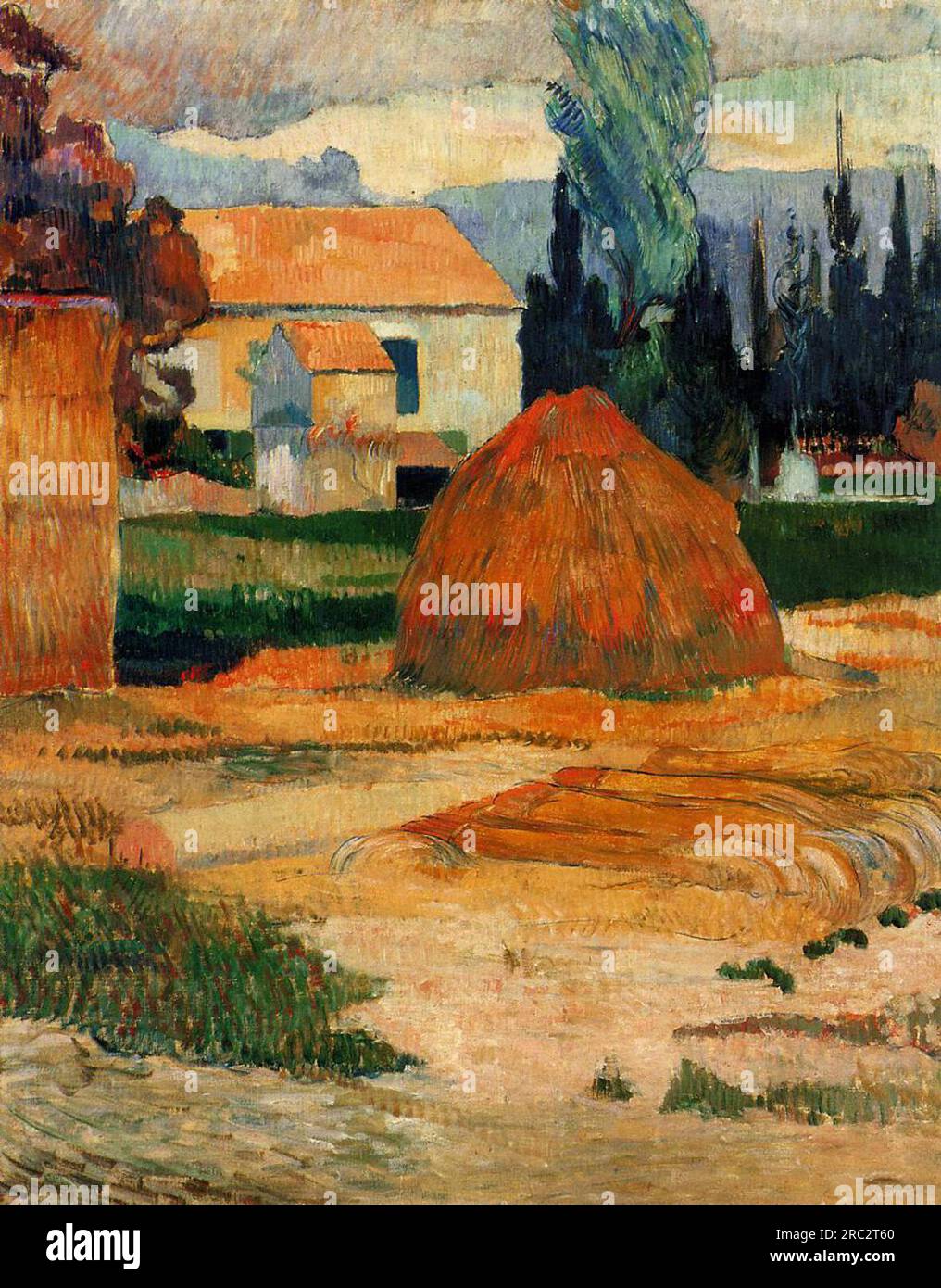 Paysage près d'Arles 1888 ; Arles-sur-tech, France de Paul Gauguin Banque D'Images