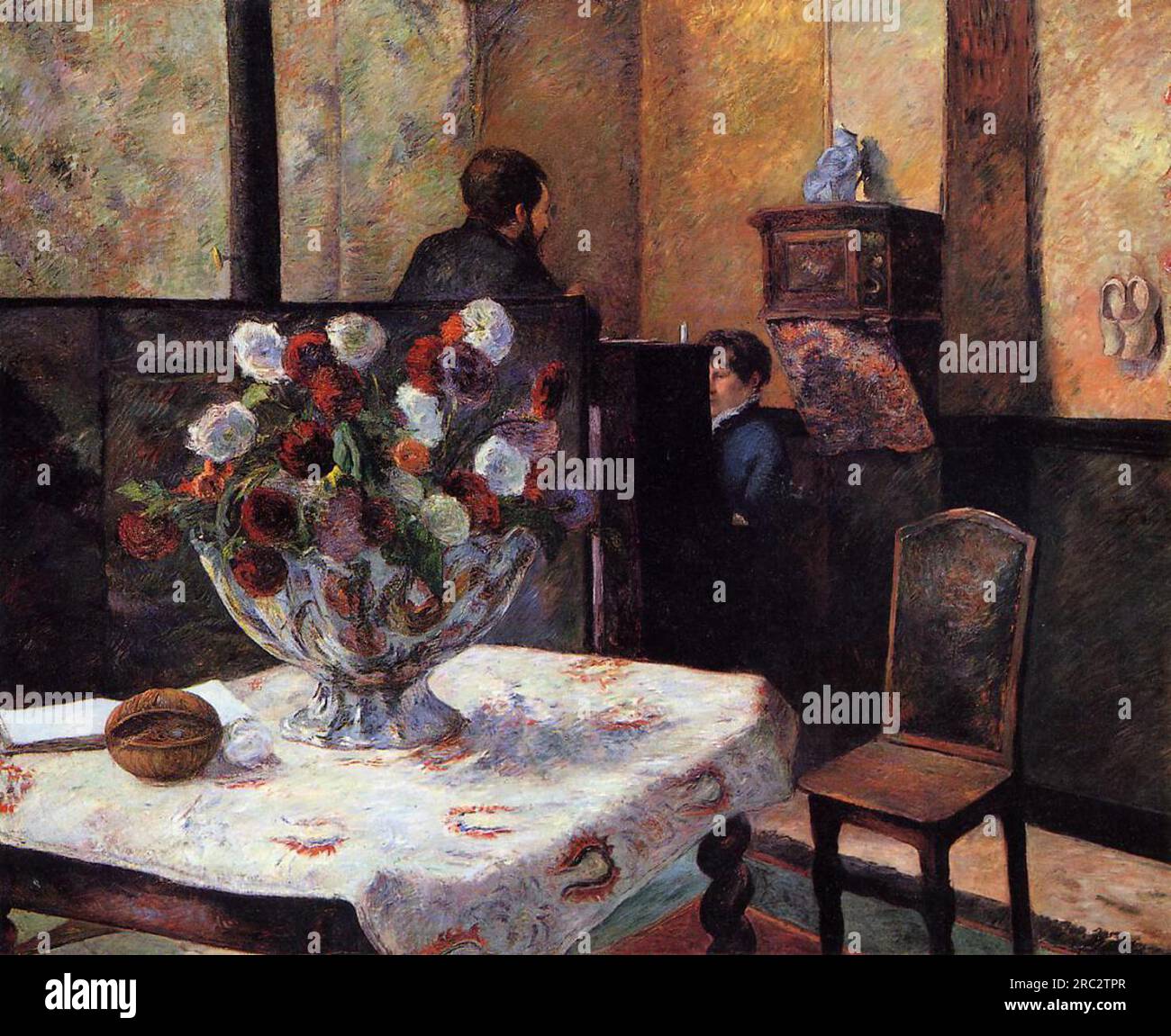 Intérieur de la Maison du peintre, rue Carcel 1881 ; Paris, France par Paul Gauguin Banque D'Images