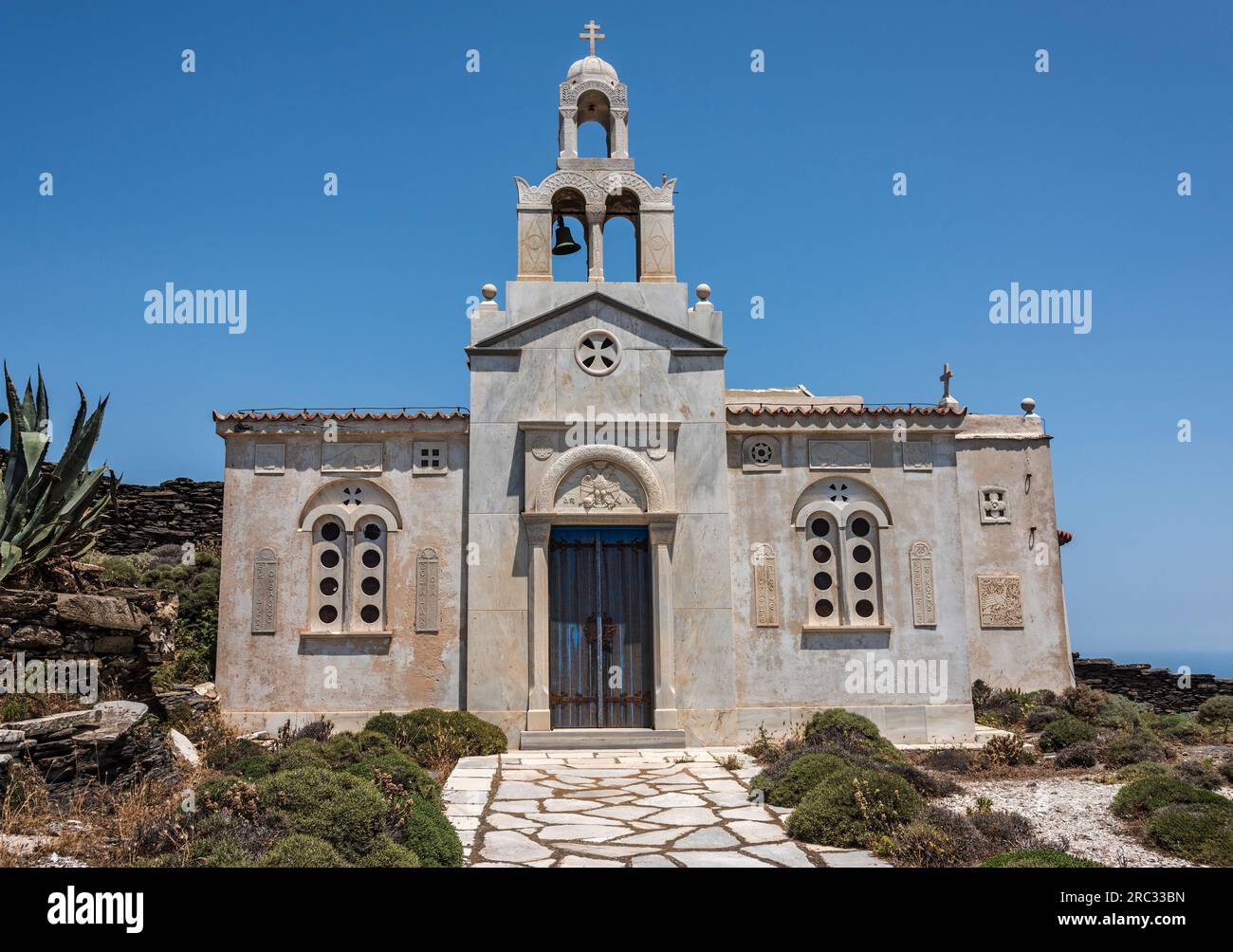 Chapelle routière, Tinos. Banque D'Images