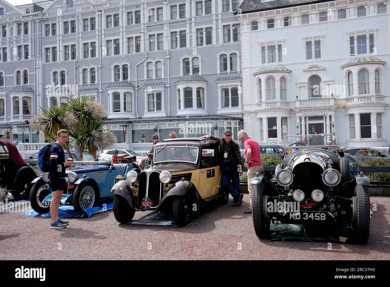 Le rallye des voitures anciennes Three Castles Classic à Llandudno dans le nord du pays de Galles, Grande-Bretagne, Royaume-Uni Banque D'Images