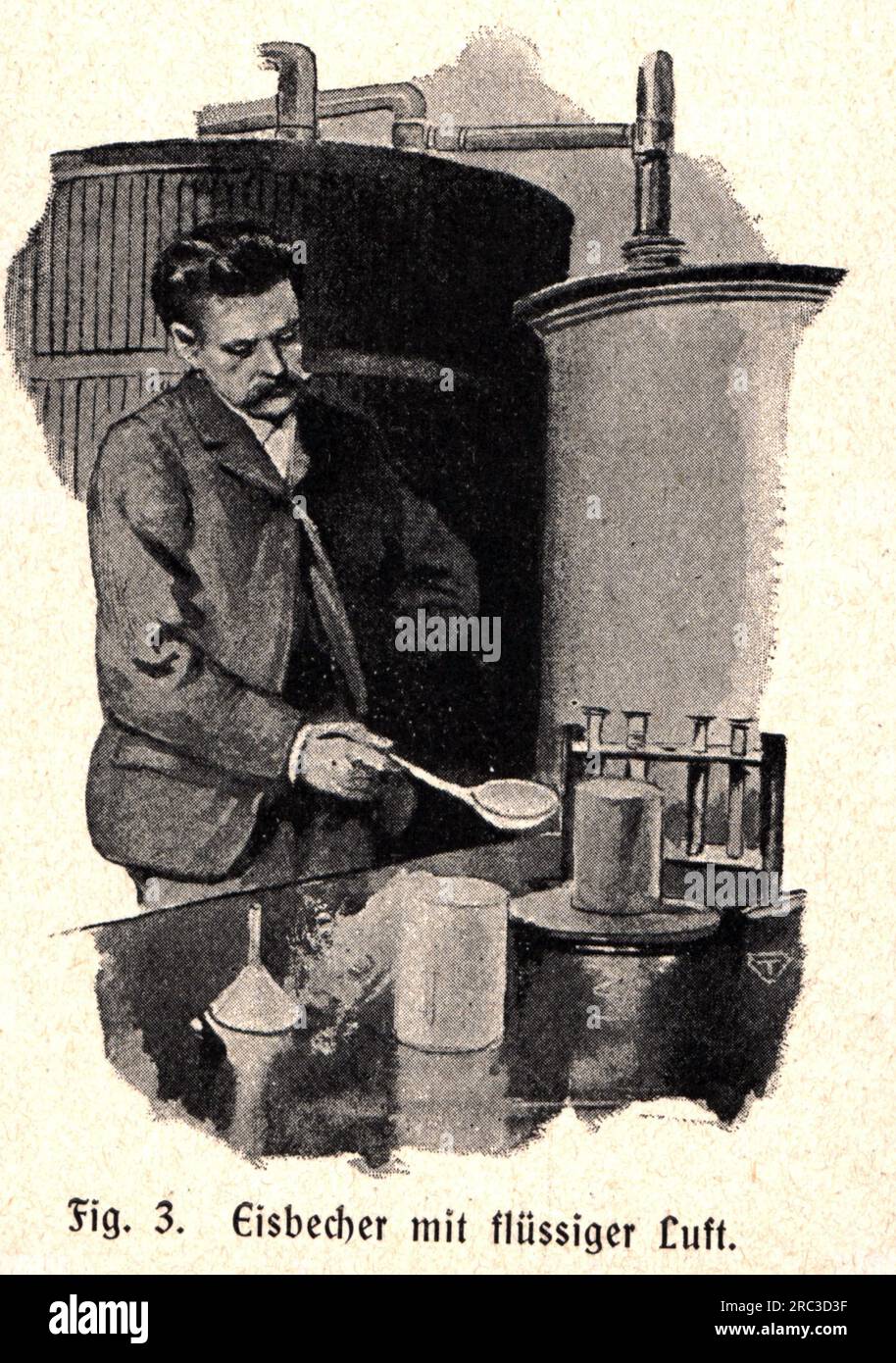 Industrie, industrie chimique, liquéfaction de l'air, sundae avec de l'air fluide, LE DROIT D'AUTEUR N'A PAS À ÊTRE EFFACÉ Banque D'Images