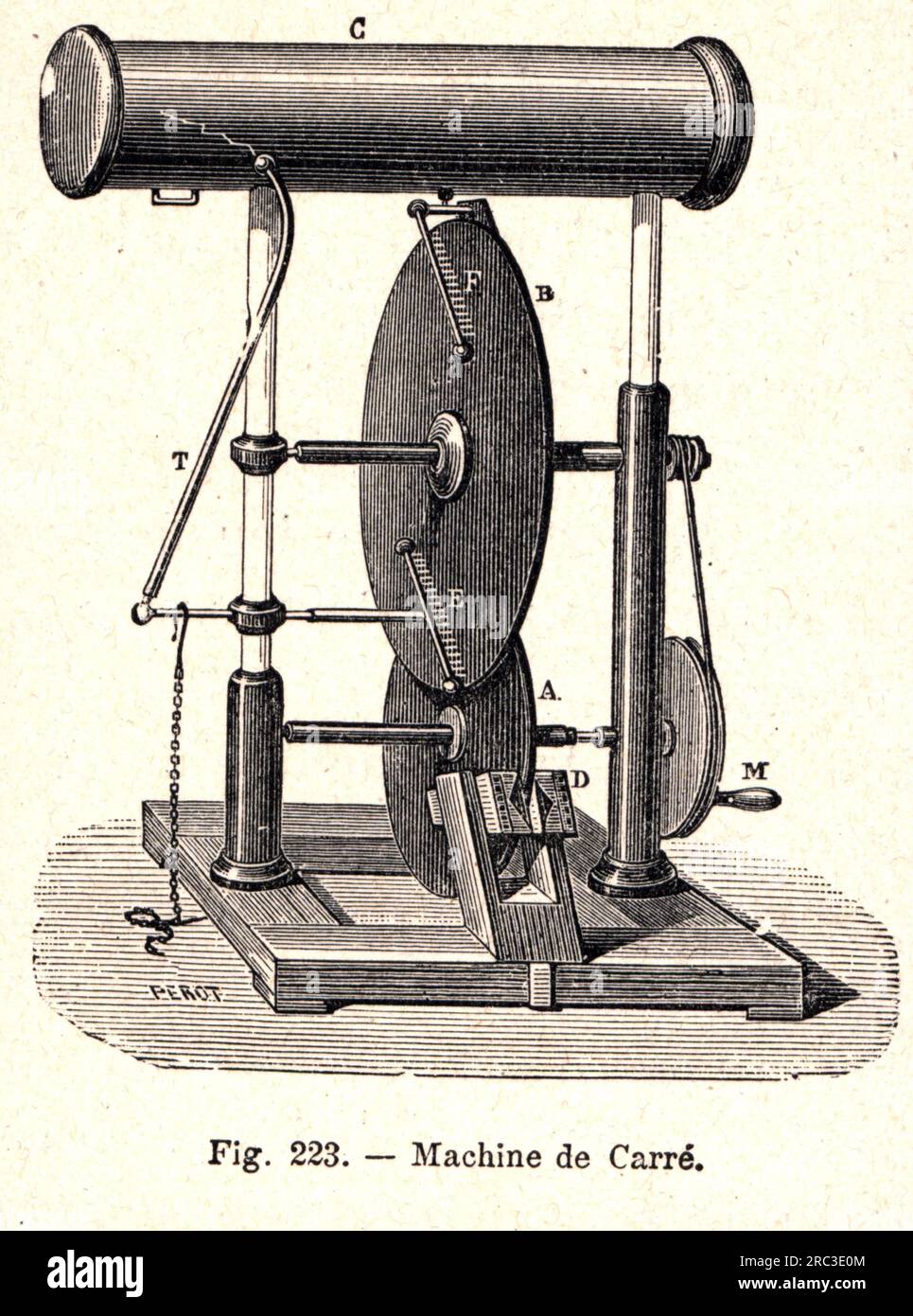 technique, génie électrique, générateur électrostatique de Ferdinand Carre, 1868, gravure sur bois, ARTISTE LE DROIT D'AUTEUR N'A PAS ÉTÉ EFFACÉ Banque D'Images