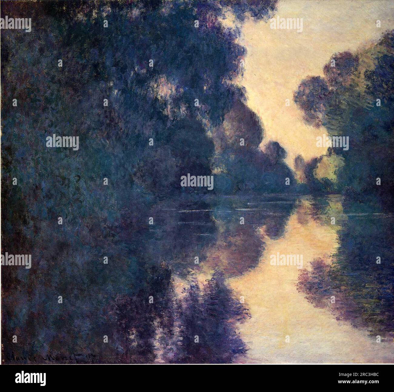 Claude monet matin sur la seine Banque de photographies et d’images à ...