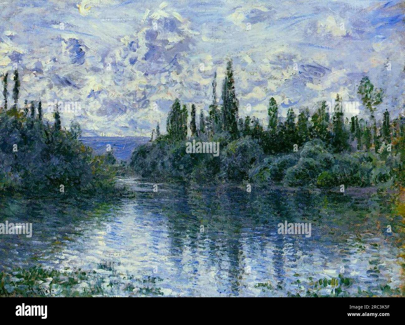Painting claude monet the seine at vétheuil Banque de photographies et ...