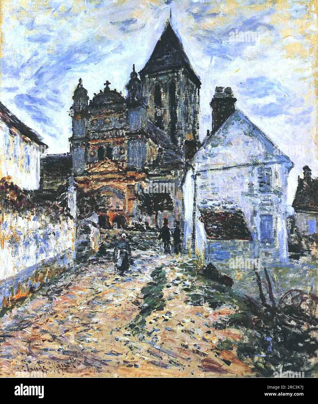Vetheuil, l'église 1878 par Claude Monet Banque D'Images