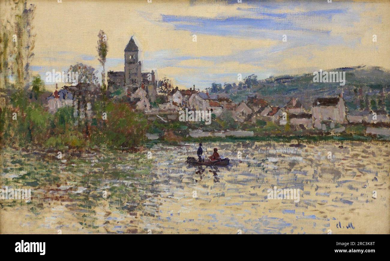 Painting claude monet the seine at vétheuil Banque de photographies et ...