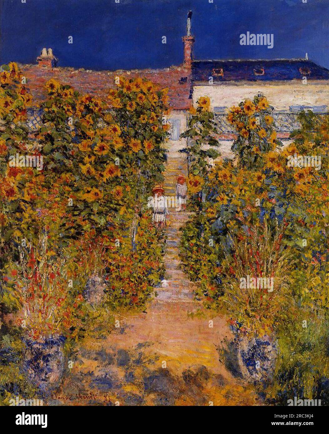 Le jardin de l'artiste à Vetheuil 1881 par Claude Monet Banque D'Images