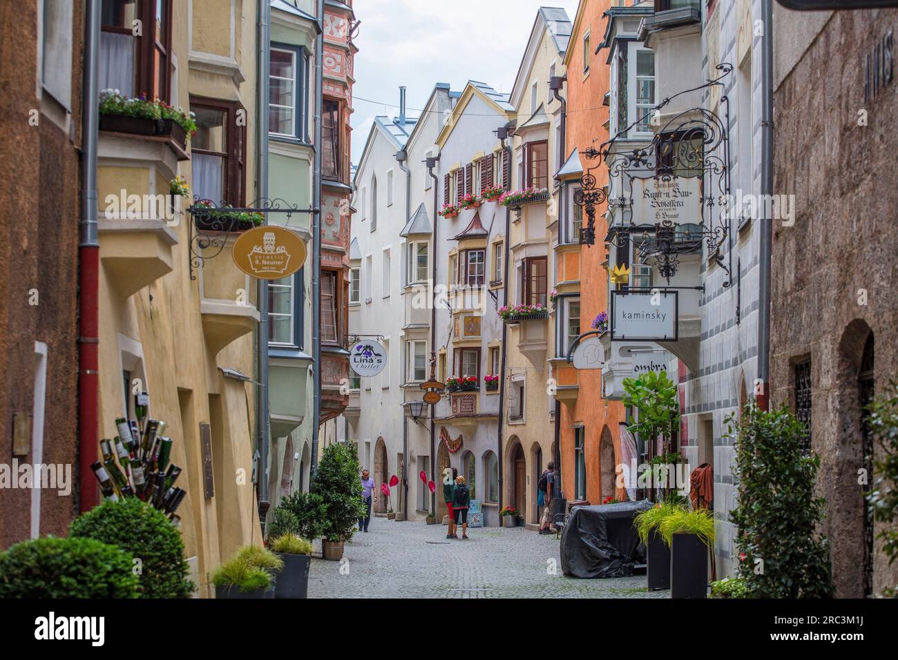Hall in Tirol, Rosengasse, Tyrol, Autriche Banque D'Images