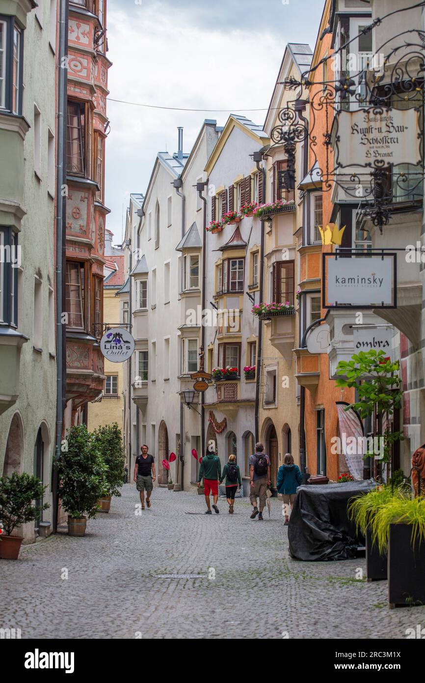 Hall in Tirol, Rosengasse, Tyrol, Autriche Banque D'Images